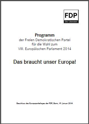 FDP Wahlprogramm zur Europawahl 2014